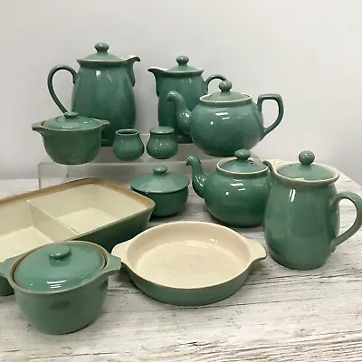 Buy Denby Manor Green Tableware Coffee Pot Tea Pot Sugar Soup Bowls Serving Dish • 1.99£