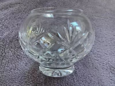 Buy Lovely Crystal Cut Clear Glass Rose Bowl 10cm Tall X 11.5cm Wide • 10.99£