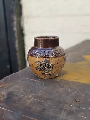 Buy Antique Vintage Royal Doulton Colmans Mustard Miniature Stoneware Pot Jar (1) • 7.61£