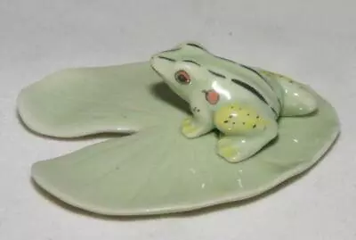 Buy Klima MIniature Porcelain Animal Figure Frog On Water Lily E303 • 13£