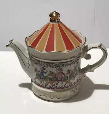 Buy Excellent Sadler China Teapot Edwardian Entertainments Carousel • 39£