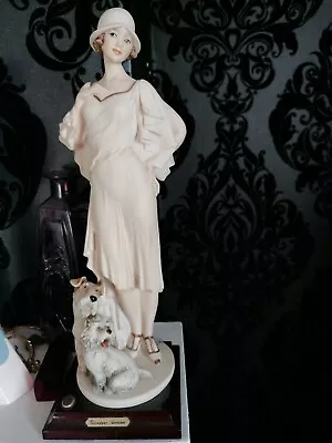 Buy CAPODIMONTE PRISCILLA FLORENCE WITH Dog FIGURINE BY GUISEPPE ARMANI  • 60£