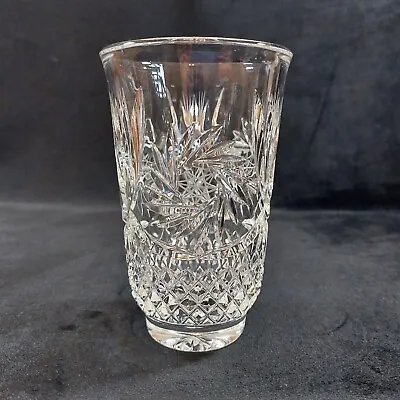 Buy Crystal Vase Clear Cut Glass Heavy Hobnail & Octogram Design 300 Ml 13cm Height • 11.95£