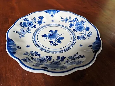 Buy Vintage Royal Delft Blue And White Handpainted Plate 7.5 , Porceleyne Fles, 1984 • 64.74£
