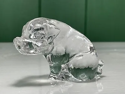 Buy Etch-marked Geobel Studio 1979 Clear Pig Figure Art Glass Paperweight • 12.99£
