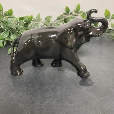 Buy Vintage Black Ceramic Elephant Figurine • 24.99£