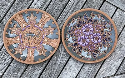 Buy Delightful Pair Of  Vintage Greek Decorative Wall Plates Hand Crafted • 12.99£