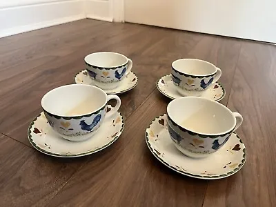 Buy 4 X Wood And Sons JACKS FARM Tea Cups And Saucers • 10£