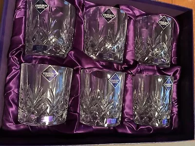 Buy Edinburgh Crystal 6 Whisky Glasses Boxed • 55£