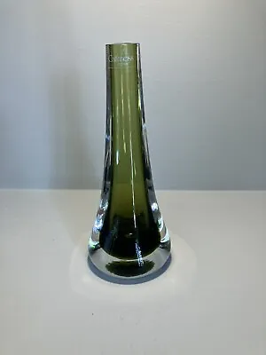 Buy Caithness Glass Bud Vase Green Very Good Condition • 9£