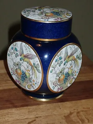 Buy Carlton Ware Porcelain Covered Ginger Jar Birds With Fruit Basket Motif 24k Gold • 70.88£