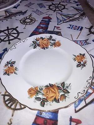 Buy Cake/sandwich Serving Plate, Vintage Colclough Yellow Roses • 7£