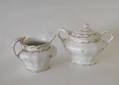 Buy Antique Jonh Maddock And Sons Royal Vitreous Porcelain Sugar And Cream Set • 25.74£