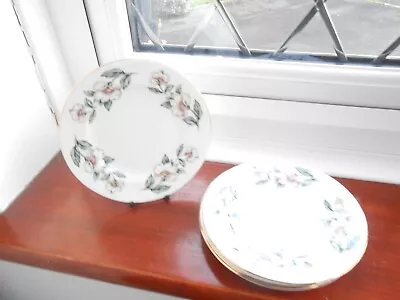 Buy Crown Staffordshire Christmas Rose 3x Lot  Side Plates  6.5 In Across VGC • 4.50£