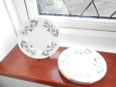 Buy Crown Staffordshire Christmas Rose 4x Lot  Side Plates  6.5 In Across VGC • 5.50£