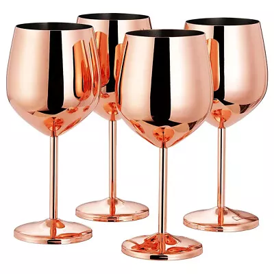 Buy Stainless Steel Champagne Cup Cocktail Glass Metal Red Wine Glass Goblet 500ML • 8.89£