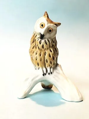 Buy Vintage German Goebel Owl Bird On A Branch China Pottery Miniature Figurine  • 12£