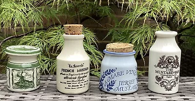 Buy Vintage Mustard Jars Coleman’s La Fovorite La Mare Vineyard Jersey Delft Collect • 19.99£