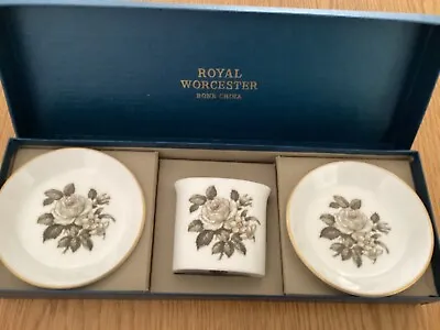 Buy Royal Worcester Fine Bone China Dressing Table Gift Box Set 3 Items Original Box • 11£