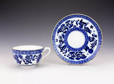 Buy Antique Coalport China - Flow Blue & White Belfort Pattern Cup & Saucer • 9.99£