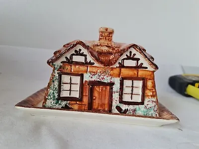 Buy Vintage Keele St Pottery Thatched Cottage Ware Butter Dish Cheese Dish • 8.50£