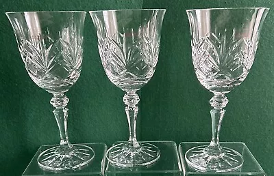 Buy SET Of 3 GALWAY CUT CRYSTAL GOBLETS.   IRISH, PATTERN KYLE MORE  7.75  H. • 15.34£