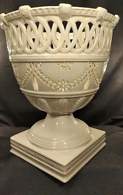Buy Leedsware CREAMWARE  PIERCED Classical Reticulated Planter URN Vase Large • 374.60£