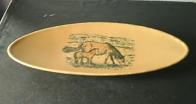 Buy Vintage 70's Honiton Pottery Large Oval Dish Horse & Foal 17 Inch Long,. • 14£