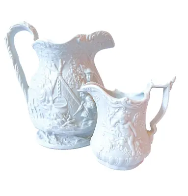 Buy Vintage White Portmeirion Parian Ware Jugs/vases. British Heritage Collection. • 19.50£