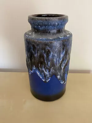 Buy West German Pottery Vase 7   Retro Blue 203 18 • 19.99£