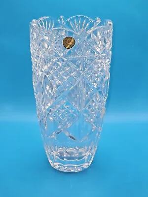 Buy Vintage Bohemia  Czech 7.5 In  Hand Cut 24% PbO Crystal Vase • 26.12£