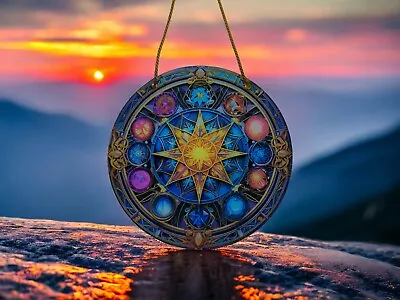 Buy 15cm Cosmic Symbols Acrylic Suncatcher Wall Hanging Picture Art Spiritual Gifts • 8.49£