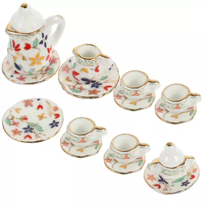 Buy Mini Porcelain Tea Set 1:12 Kitchen Accessories For Kids- • 10.58£