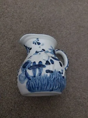 Buy Royal Delft Blue & White Small Jug Vase Handpainted Floral And Cow 10cm X 13cm • 9£
