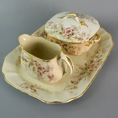 Buy Dresden Warranted China Set Serving Tray Pitcher Bowl Floral Blue Pink  • 59.11£