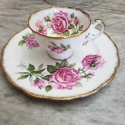 Buy Royal Standard  Orleans Rose Pink Teacup & 8 Inch Dessert/Luncheon Plate Gilded • 28.93£