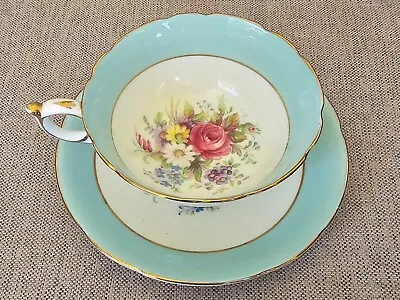 Buy Paragon Antique Teacup & Saucer Set Hand-painted Cabbage Rose Floral Pattern • 33.61£