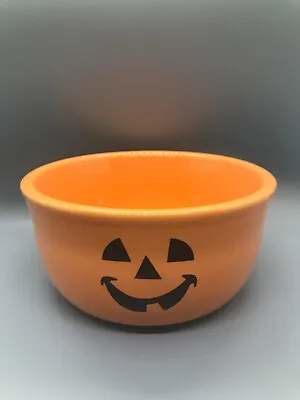 Buy Fiesta Happy Pumpkin Gusto Bowl In Tangerine | Fiestaware Orange Halloween Soup • 38.47£