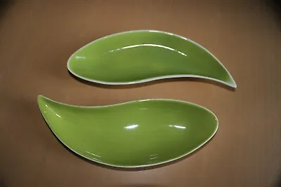 Buy Pair Of Carlton Ware Green Leaf/teardrop Plates 2427. For Charity  • 12£