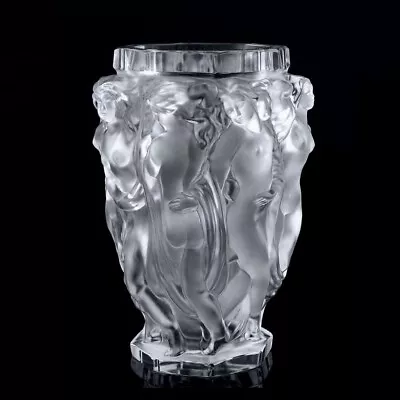 Buy Glamorous Art Deco Satin Clear Glass Bacchantes Vase 1930' H.Hoffmann • 236.12£