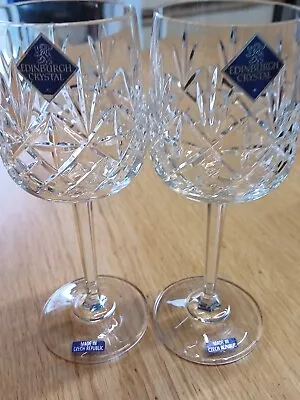 Buy Pair Of Edinburgh International Crystal Wine,cherry Glasses In Pristine Conditio • 18£