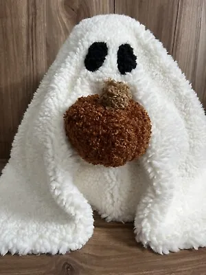 Buy Brand New Pottery Barn Gus The Ghost With Pumpkin Pillow Halloween • 188.50£