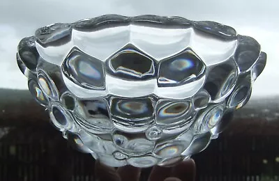 Buy Signed Heavy Swedish Orrefors Raspberry Lead Crystal Glass Bowl By Ann Nilsson. • 12£