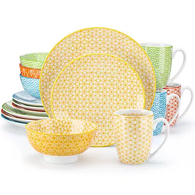 Buy Vancasso NATSUKI Dinner Set Porcelain Glaze Decal Tableware Plates Bowls Mugs • 20.99£
