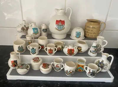 Buy Collection Of 25 Vintage  W.H.Goss Crested Ware China Various Some Rare Pieces • 36£