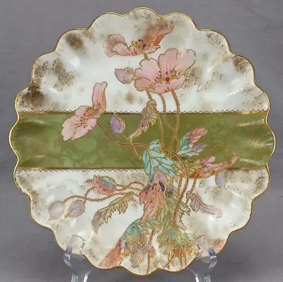 Buy Doulton Spanish Ware Pink Poppies Butterflies Green & Gold 8 3/4 Inch Plate • 156.48£