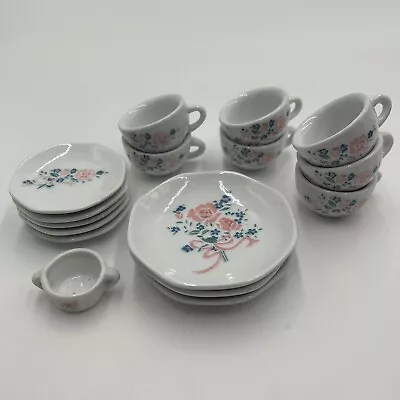 Buy Vintage 15 PC Children’s Porcelain Miniature Tea Set, Honghua Craft Floral • 16.02£
