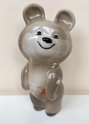 Buy Vintage. Porcelain Figurine USSR Olympic Mascot Symbols 1980 Bear Misha • 47.43£