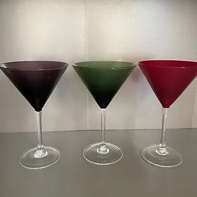 Buy Set Of 3 Beautiful Martini Glasses - Elegant Glassware • 33.63£