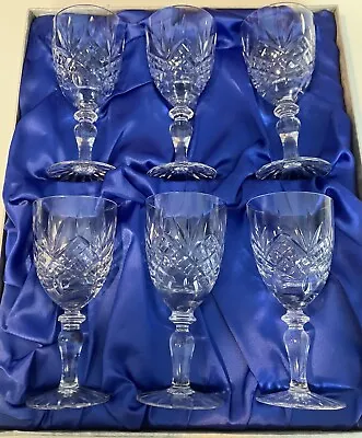 Buy Edinburgh Crystal Sherry Wine Glasses X 6 Balmoral Boxed Vintage  • 65£